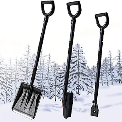 MAIZELAI 3 In 1 Detachable Ice Scraper Windshield Ice Breaker Winter Snow Brush Shovel Car Snow Remover Kit