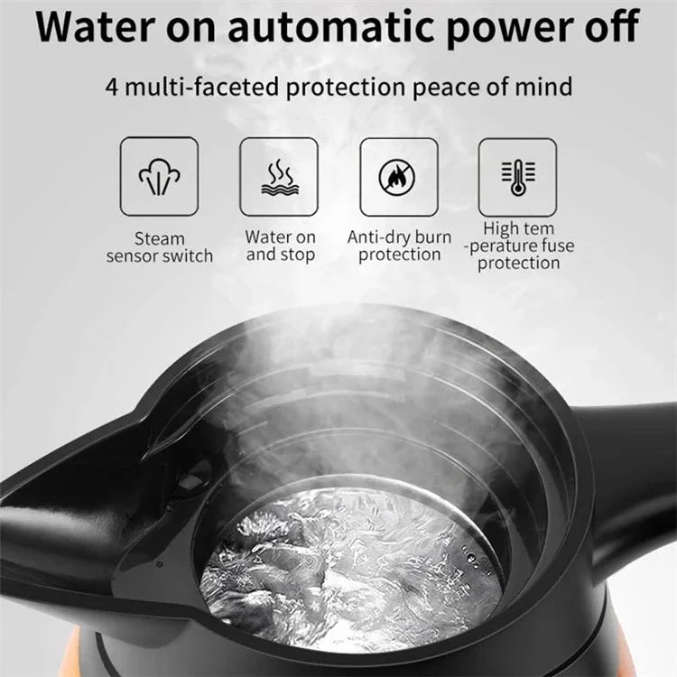 YT-1000A 24V Digital Display 1000ml Stainless Steel Car Electric Kettle Boiling Water Cup (No FDA Certificate)