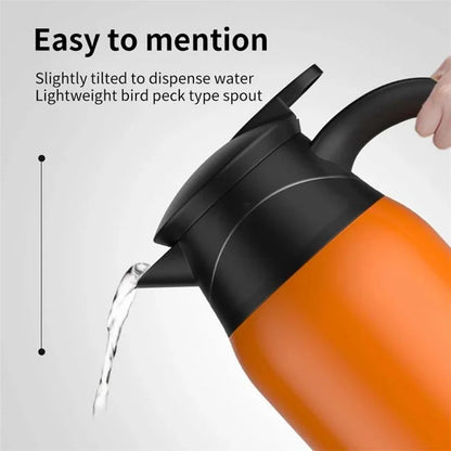 YT-1000A 12V 1000ml Car Electric Kettle Digital Display Stainless Steel Boiling Water Cup (No FDA Certificate)