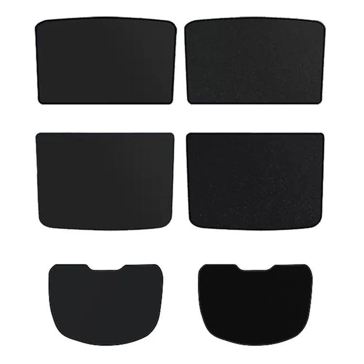 For Model Y 2 Sets Car Glass Roof Sunshade + 1 Set Rear Windshield Sun Shade