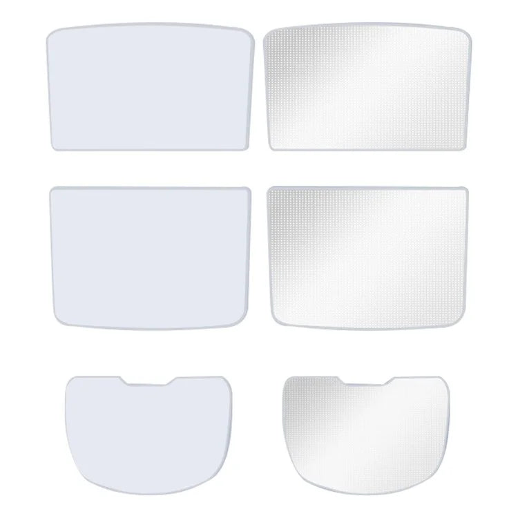 For Model Y 2 Sets Car Glass Roof Sunshade + 1 Set Rear Windshield Sun Shade