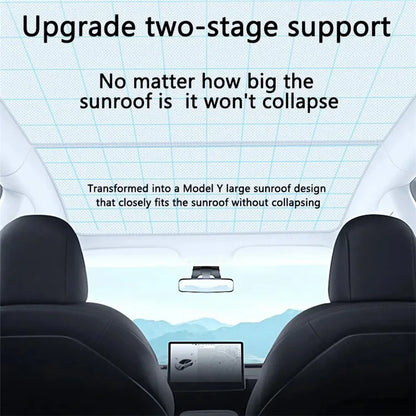 For Model Y 1 Set Car Rear Windshield Sun Shade + 2 Sets Glass Roof Sunshade + 2 Sets Triangle Sun Shade