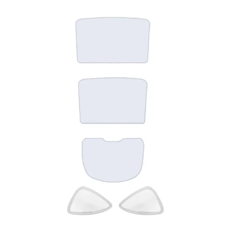 For Model Y 1 Set Car Rear Windshield Sun Shade + 2 Sets Glass Roof Sunshade + 2 Sets Triangle Sun Shade
