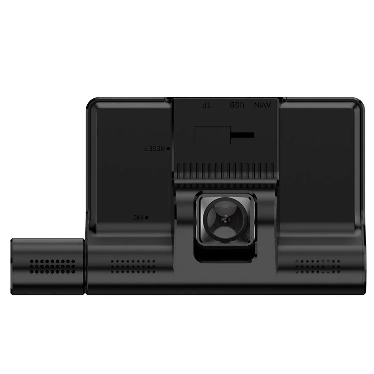 909 Car DVR Dash Cam 1080P Night Vision Parking Monitoring 4.0-inch Touch Screen 3 Cameras Driving Recorder