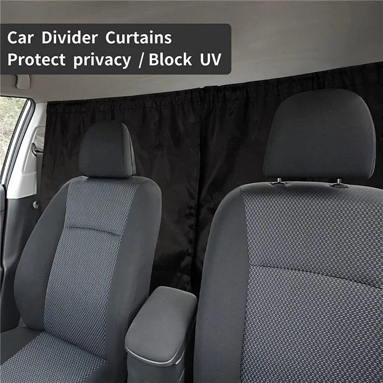 Single Layer 190T Pongee Privacy Protection Car Partition Curtain with 2 Rear Window Curtains