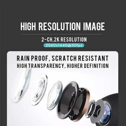 S30 Motorcycle Dash Cam Sport Driving Recorder Dash Cam Dual 2K Motorbike Camera Loop Recording