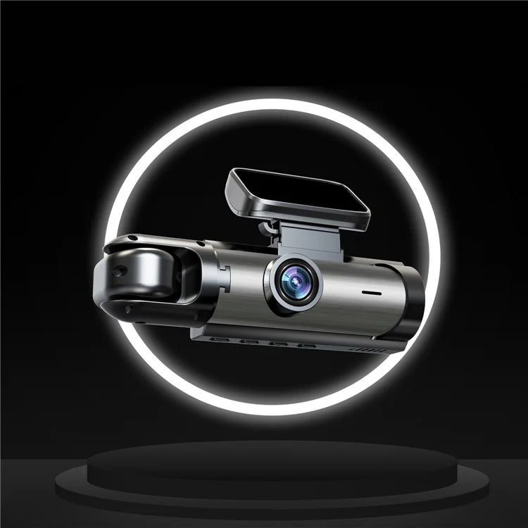 M8 3.16-inch 200mAh Dual Dash Cam Front and Inside with Night Vision 1080P+720P IPS Screen Car DVR