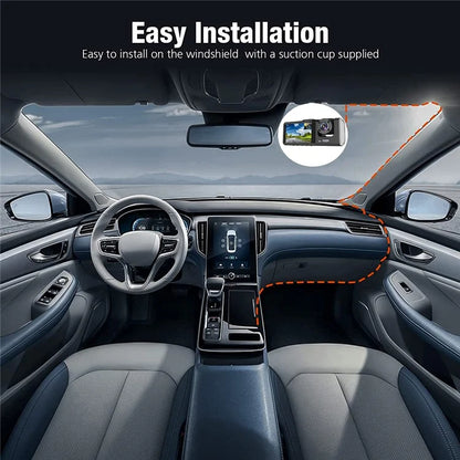 Y16 Car DVR Dash Cam 1080P HD Parking Monitoring 3 Cameras Vehicle Driving Recorder