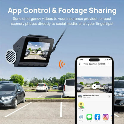 70MAI A800S Dash Cam + RC06 Rear Camera Set Car Recorder DVR, International Edition