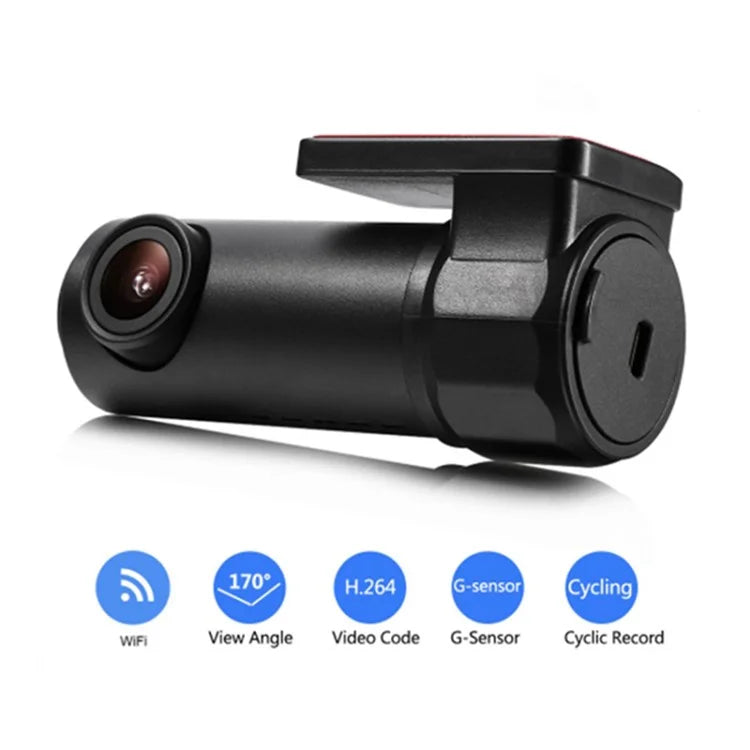 S600 1080P WiFi Dash Cam Car Camera Recorder with 170-degree Wide Angle, G-Sensor (Without Memory Card)
