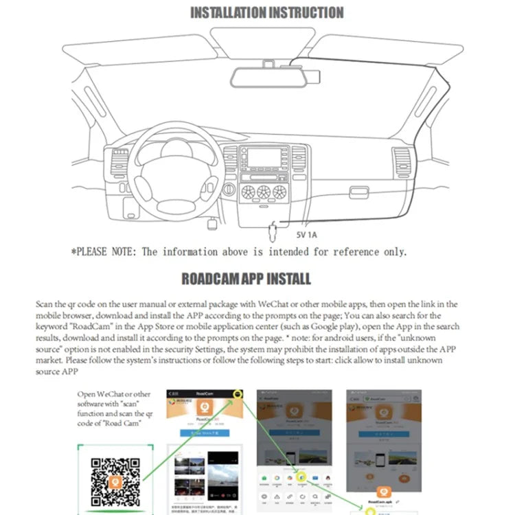 S600 1080P WiFi Dash Cam Car Camera Recorder with 170-degree Wide Angle, G-Sensor (Without Memory Card)