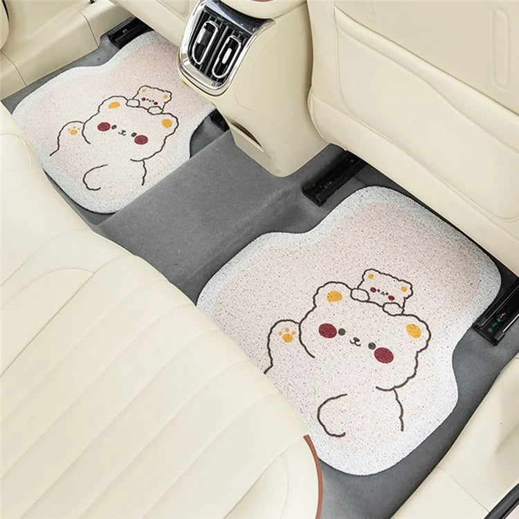 4Pcs / Set Vehicle Floor Protector Mats for Front and Rear Non-slip Wire Loop Car Interior Carpet
