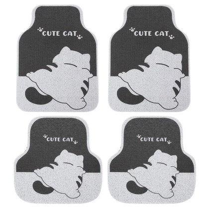 4Pcs / Set Vehicle Floor Protector Mats for Front and Rear Non-slip Wire Loop Car Interior Carpet