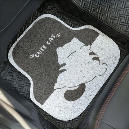 4Pcs / Set Vehicle Floor Protector Mats for Front and Rear Non-slip Wire Loop Car Interior Carpet