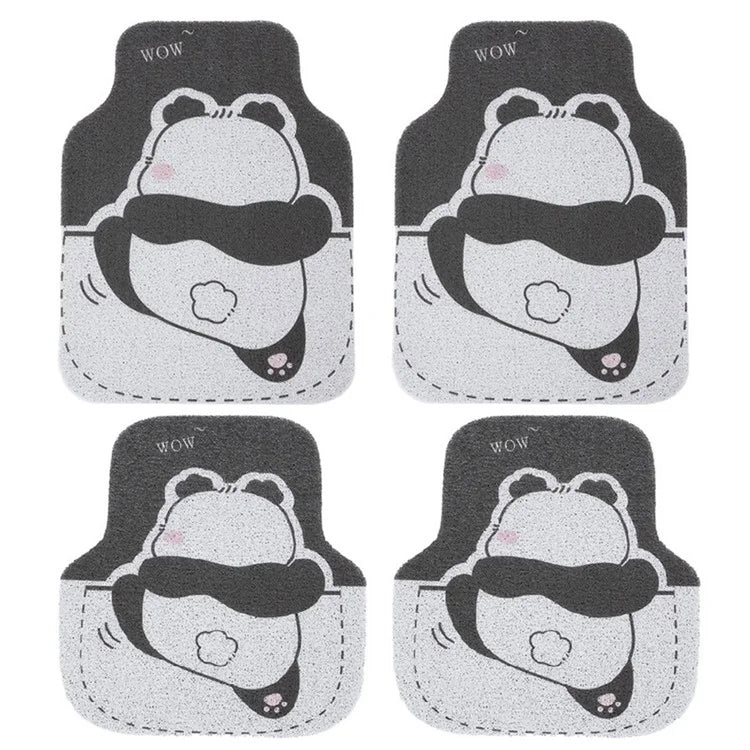 4Pcs / Set Vehicle Floor Protector Mats for Front and Rear Non-slip Wire Loop Car Interior Carpet