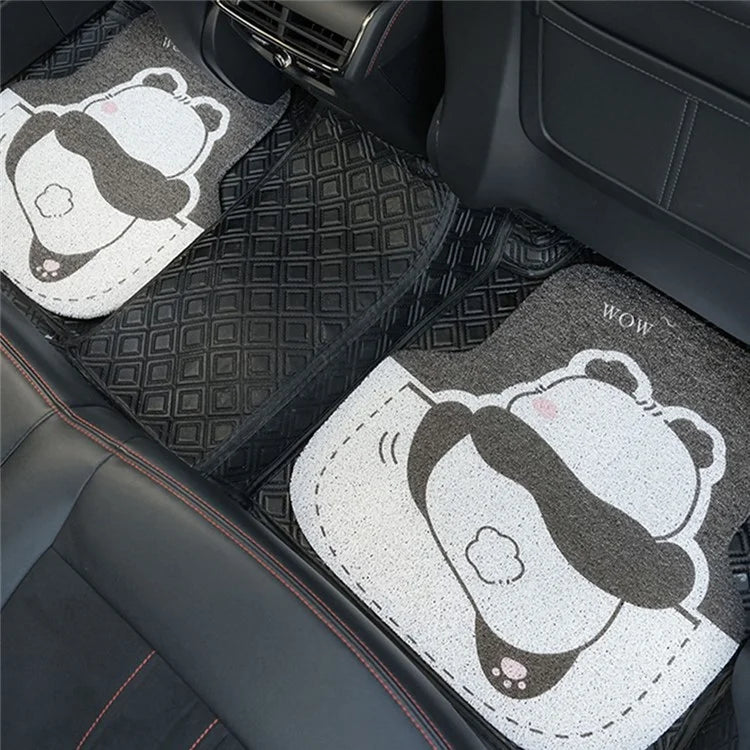 4Pcs / Set Vehicle Floor Protector Mats for Front and Rear Non-slip Wire Loop Car Interior Carpet