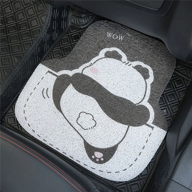 4Pcs / Set Vehicle Floor Protector Mats for Front and Rear Non-slip Wire Loop Car Interior Carpet