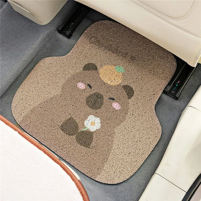 4Pcs / Set Vehicle Floor Protector Mats for Front and Rear Non-slip Wire Loop Car Interior Carpet