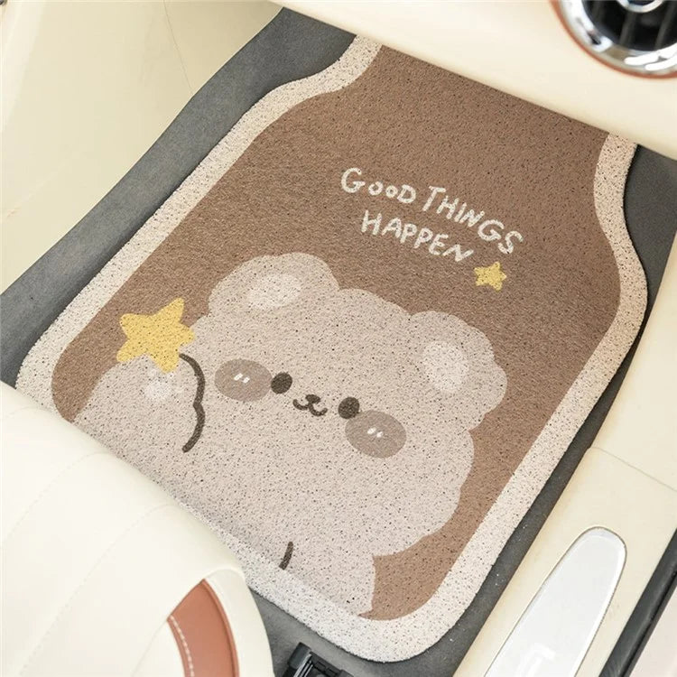 4Pcs / Set Vehicle Floor Protector Mats for Front and Rear Non-slip Wire Loop Car Interior Carpet