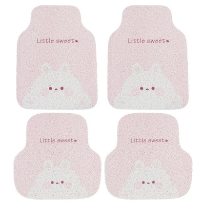 4Pcs / Set Vehicle Floor Protector Mats for Front and Rear Non-slip Wire Loop Car Interior Carpet