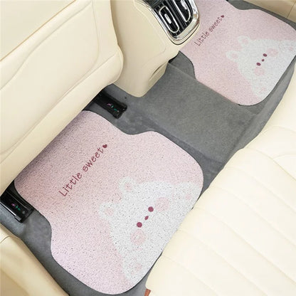 4Pcs / Set Vehicle Floor Protector Mats for Front and Rear Non-slip Wire Loop Car Interior Carpet