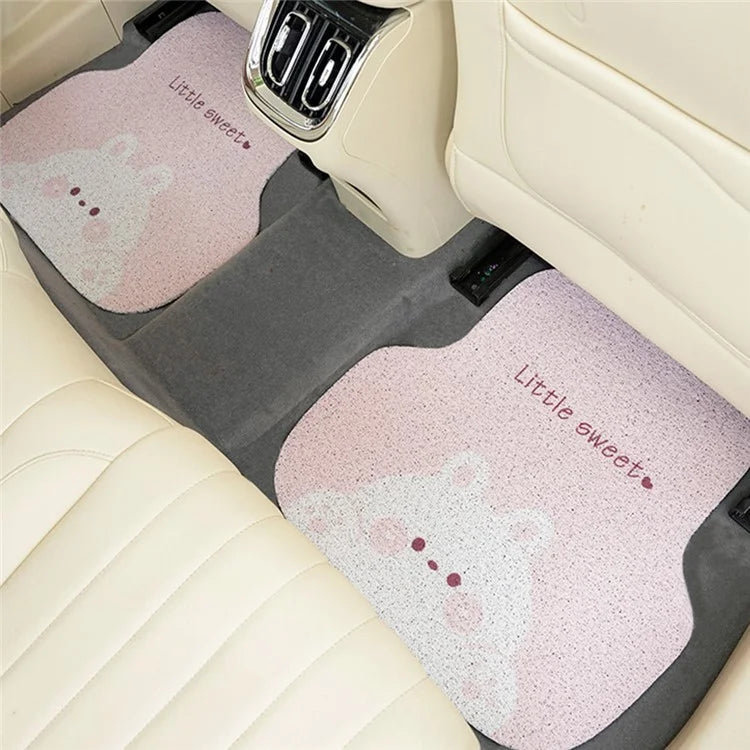 4Pcs / Set Vehicle Floor Protector Mats for Front and Rear Non-slip Wire Loop Car Interior Carpet