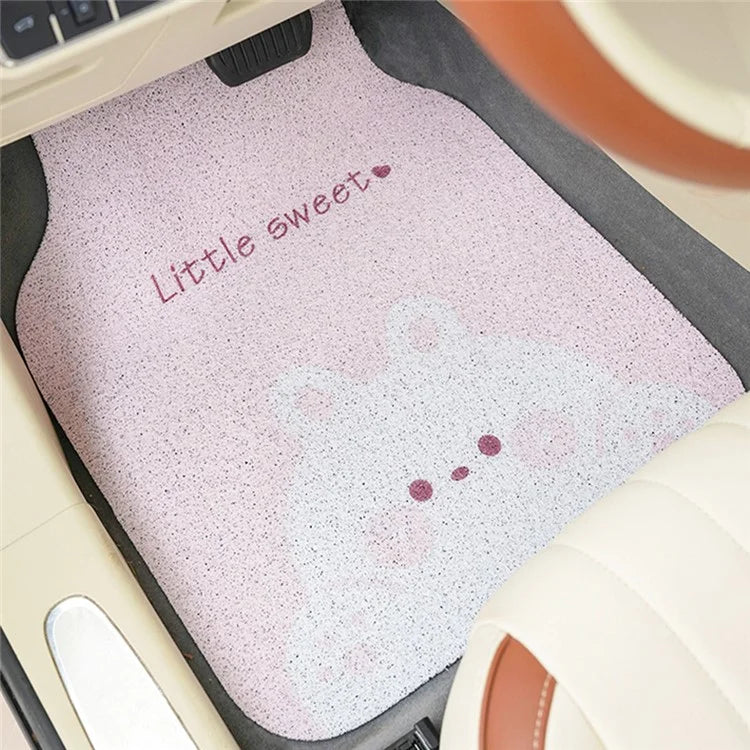 4Pcs / Set Vehicle Floor Protector Mats for Front and Rear Non-slip Wire Loop Car Interior Carpet