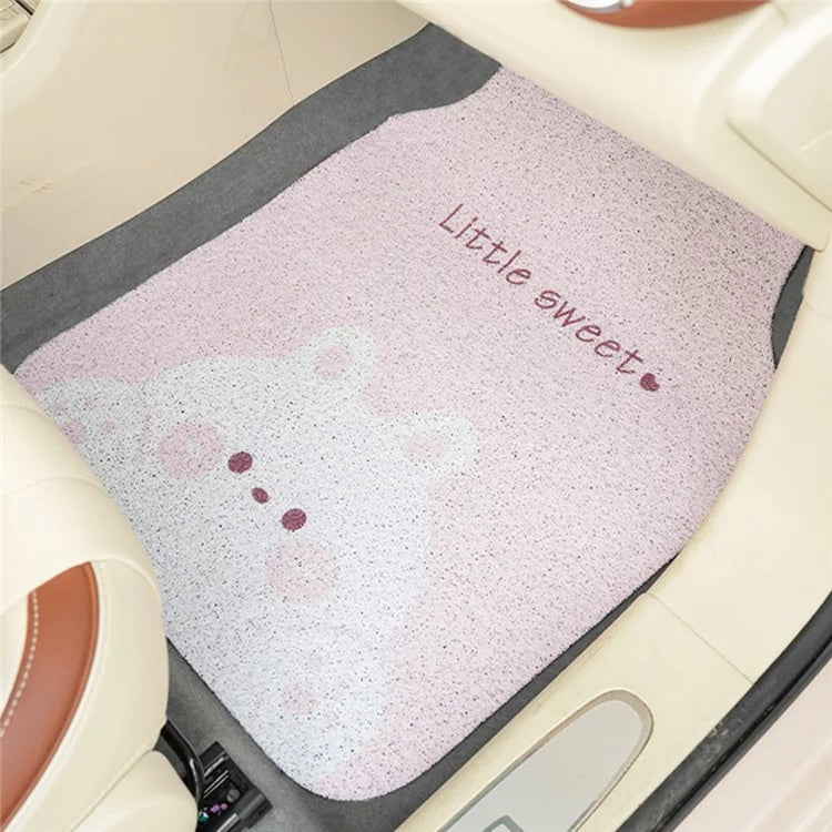 4Pcs / Set Vehicle Floor Protector Mats for Front and Rear Non-slip Wire Loop Car Interior Carpet