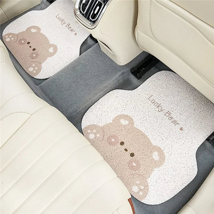 4Pcs / Set Vehicle Floor Protector Mats for Front and Rear Non-slip Wire Loop Car Interior Carpet