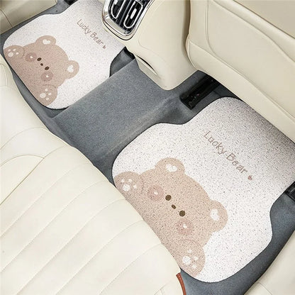 4Pcs / Set Vehicle Floor Protector Mats for Front and Rear Non-slip Wire Loop Car Interior Carpet