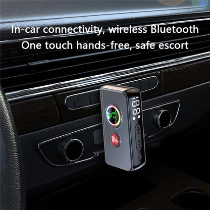 BT106 Colorful Light Wireless Bluetooth 5.4 Adapter Hands-Free Call Audio Receiver Transmitter