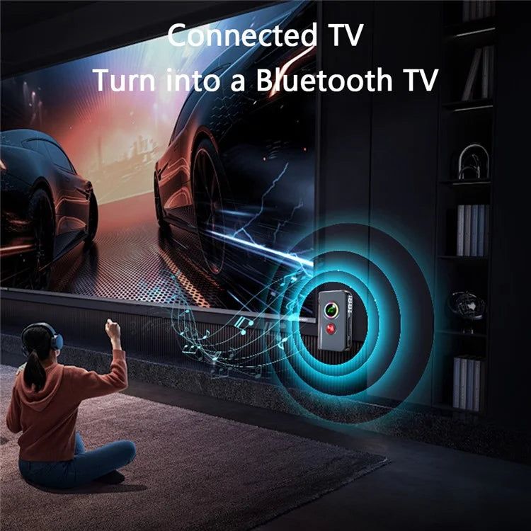 BT106 Colorful Light Wireless Bluetooth 5.4 Adapter Hands-Free Call Audio Receiver Transmitter