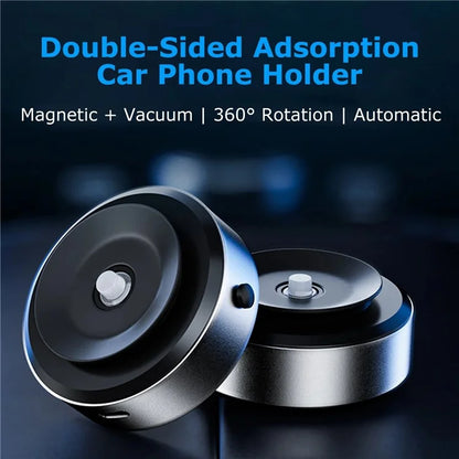 X8Q Car Dashboard Vacuum Sucker Phone Holder Zinc Alloy+ABS Magnetic Cellphone Stand