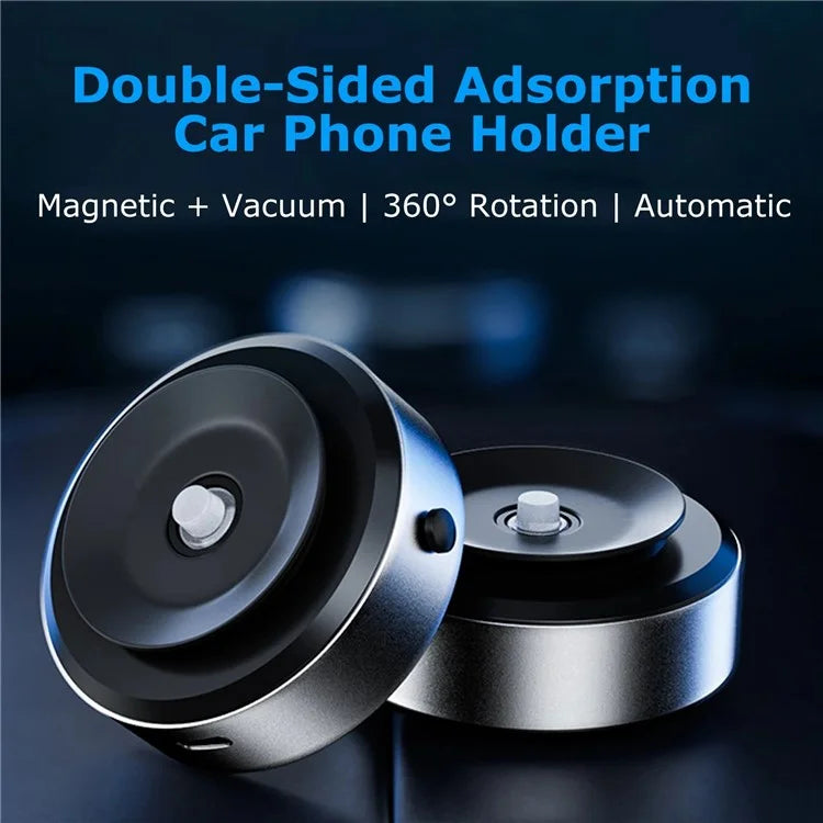 X8Q Car Dashboard Vacuum Sucker Phone Holder Zinc Alloy+ABS Magnetic Cellphone Stand