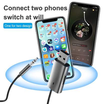 M01 Car Bluetooth Receiver Hands-Free Call Spring Cord 3.5mm AUX Stereo Car Audio Wireless Adapter