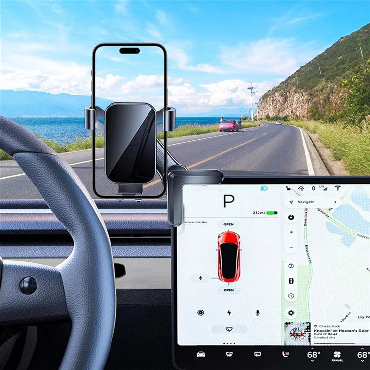 For Tesla Model 3 / Model Y Car Screen Phone Holder Triangle Cellphone Bracket, Mechanical Version