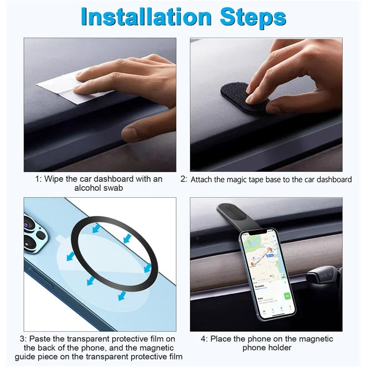 XWJ-160 Car Dashboard Magnetic Phone Holder Flexible Cellphone Stand