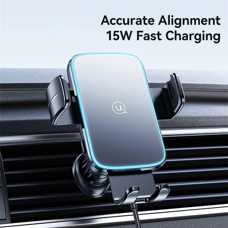USAMS CD230 Wireless Car Charger Phone Mount Air Vent Cell Phone Holder