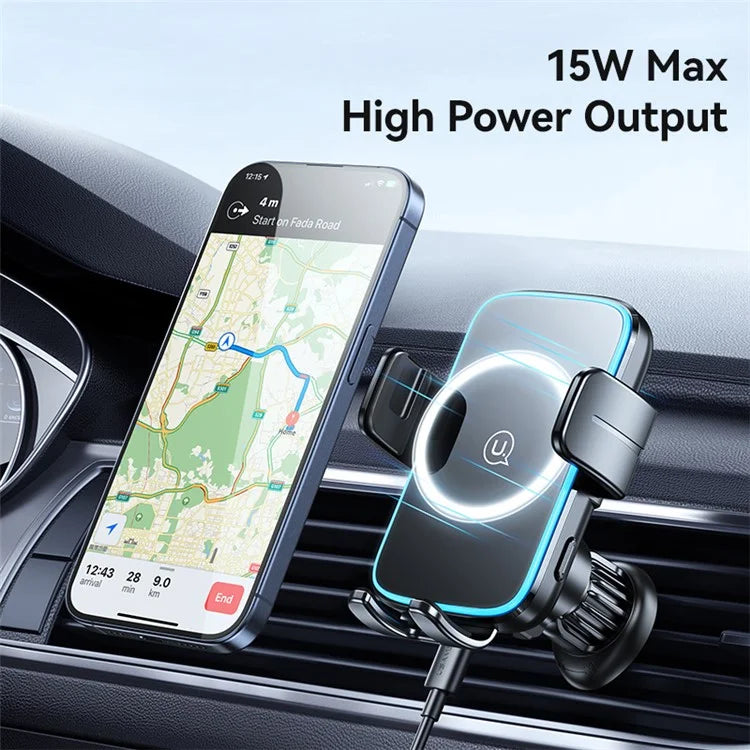 USAMS CD230 Wireless Car Charger Phone Mount Air Vent Cell Phone Holder