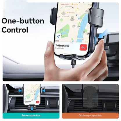 USAMS CD229 Wireless Car Charger Phone Mount Dashboard / Windshield Cell Phone Holder with Suction Cup