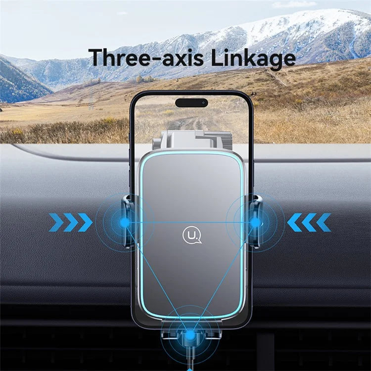 USAMS CD229 Wireless Car Charger Phone Mount Dashboard / Windshield Cell Phone Holder with Suction Cup