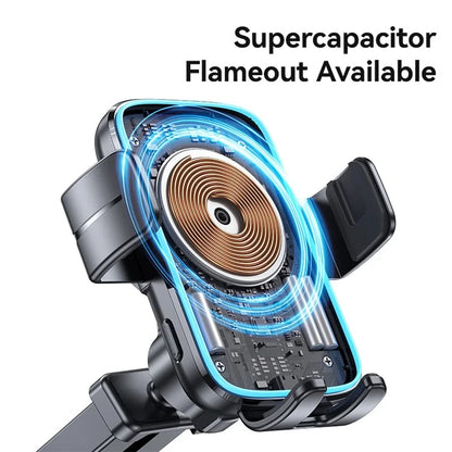 USAMS CD229 Wireless Car Charger Phone Mount Dashboard / Windshield Cell Phone Holder with Suction Cup