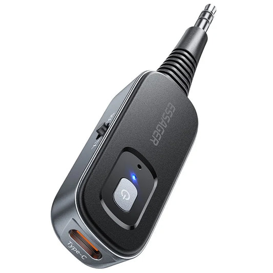 ESSAGER EBT51-LX0G-P Car Audio Bluetooth Transmitter Receiver 3.5mm Aux Adapter for Speaker Amplifier