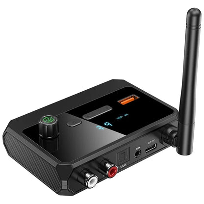 C36 Bluetooth 5.3 Audio Receiver Fiber-Optic Coaxial Adapter Supports USB-Disk Playback