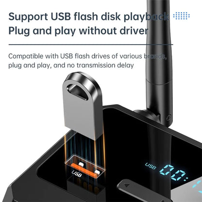 C36 Bluetooth 5.3 Audio Receiver Fiber-Optic Coaxial Adapter Supports USB-Disk Playback