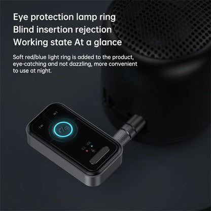 T67 Bluetooth 5.3 Wireless Adapter Hand-Free Call 3.5mm AUX Car Audio Speaker Receiver Transmitter