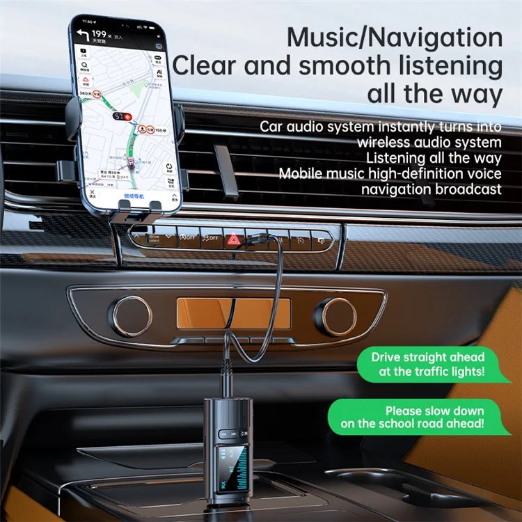 GT72 USB Wireless Audio Adapter LED Digital Display Bluetooth 5.4 Audio Receiver Transmitter