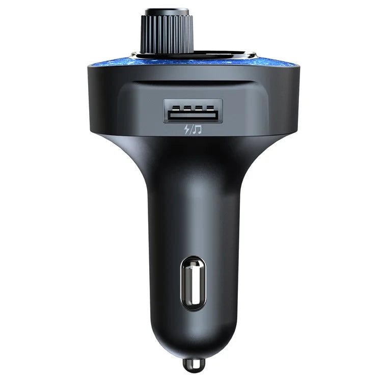C41 Bluetooth Hands-free Call MP3 Music Player Type-C + USB Car Charger ABS Adapter FM Transmitter