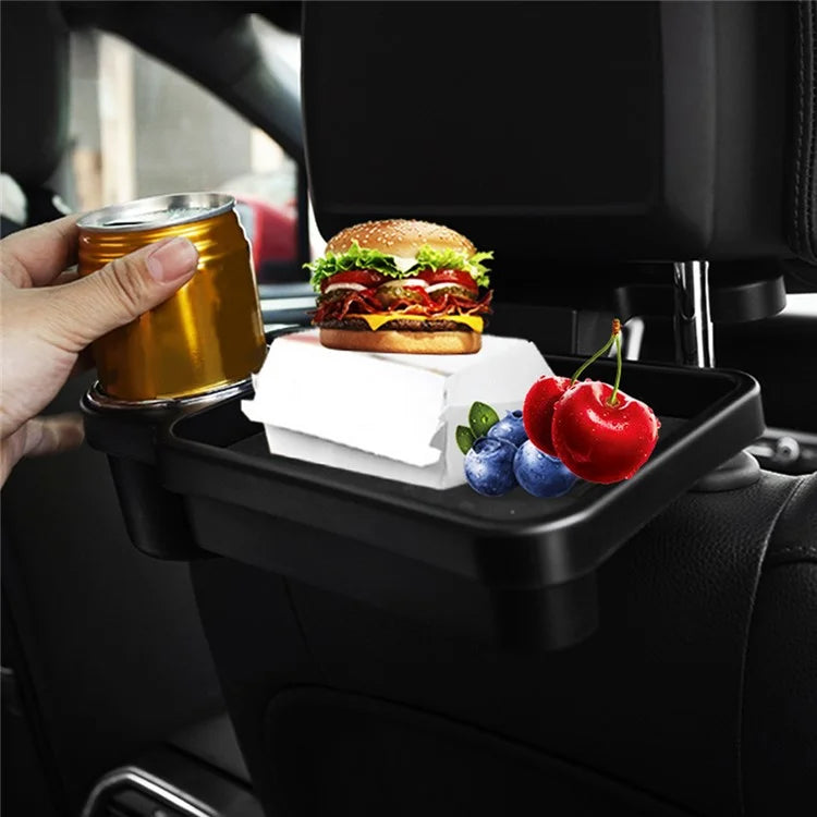 9700 Foldable Car Back Seat Organizer Cup Holder Rear Seat Table Tray for Food Beverage