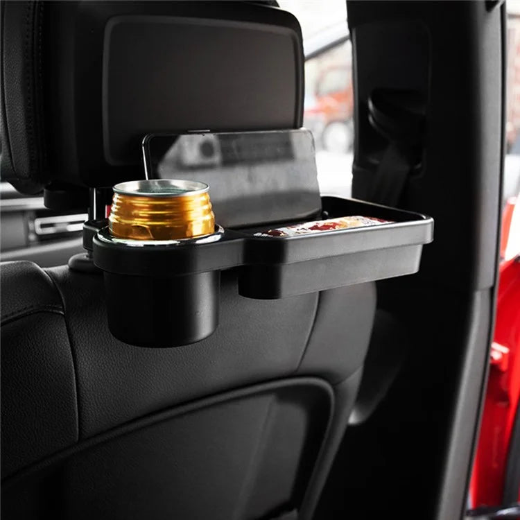 9700 Foldable Car Back Seat Organizer Cup Holder Rear Seat Table Tray for Food Beverage